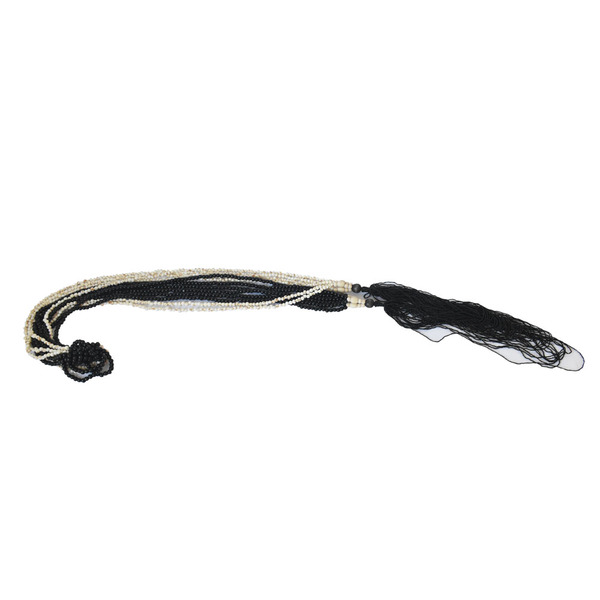 Colar Decorativo De Mesa Preto E Branco Anahi 1,40 M