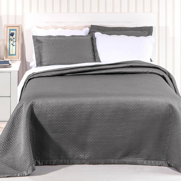 Colcha Acetinada Com Porta-travesseiro Rosac Melbourne Soltei