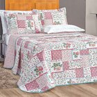 Colcha Anna Casal King 03 Peças Tecido Dupla Face Microfibra