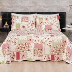 Colcha Anna Casal Padrão 03 Peças Tecido Dupla Face Microfibr