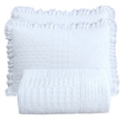Colcha Babado Casal Fluffy 3pçs 100% Poliéster - Branco
