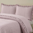 Colcha Babado Queen Fluffy 3pçs 100% Poliéster - Rosé