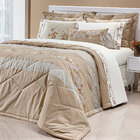 Colcha Bege King Size 100% Algodão 200 Fios + Jogo De Cama -