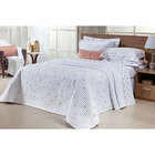 Colcha Bordado Queen Size Branco Micro Percal Peletizado 400