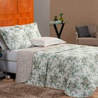Colcha Bouti Elie Verde Queen Dupla Face 03 Peças
