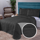 Colcha Bouti Petala 3pçs Cobre Leito Dupla Face Casal Queen P