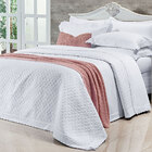 Colcha Branca Queen Size 400 Fios Egípcio 100% Algodão 3 Peças