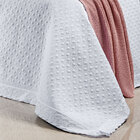 Colcha Branca Queen Size 400 Fios Egípcio 100% Algodão 3 Peças