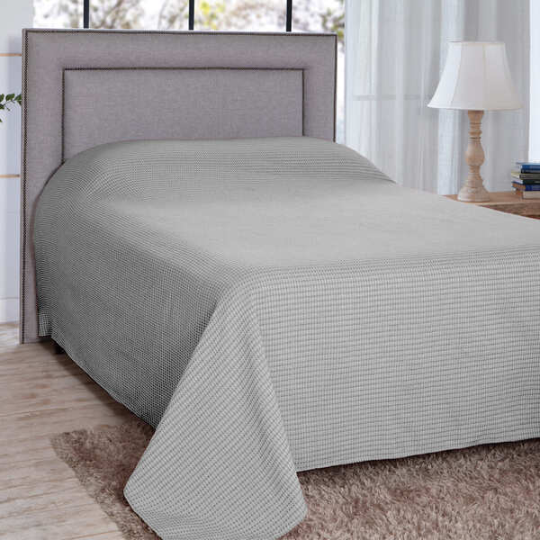 Colcha Cama De Solteiro Padrão Piquet Cobre Leito 1,40x2,20m