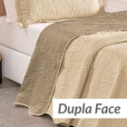Colcha Cáqui Queen Bouti Dupla Face Matelada Ultrassônico + J