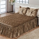 Colcha Carol Seda Casal Padrão 5 Peças Ouro Velho