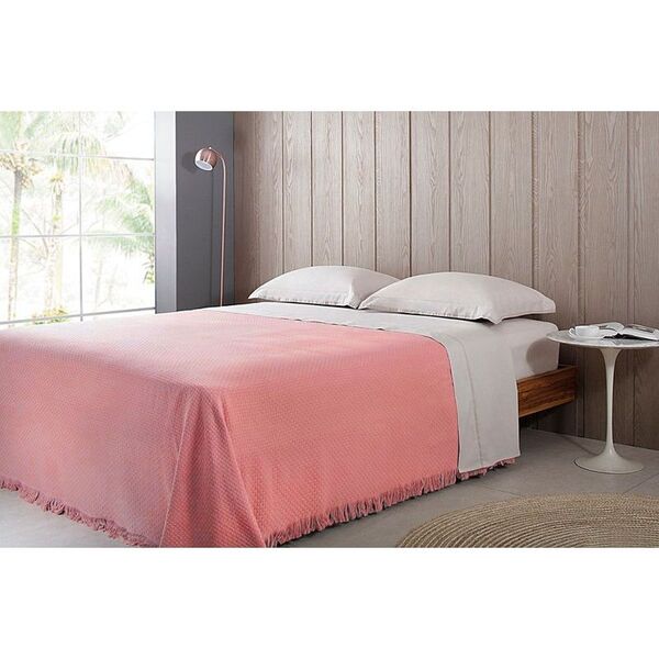 Colcha Casal Cobre Leito Buddemeyer 2,30m X 2,50m Goiaba