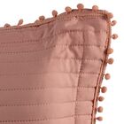 Colcha Casal Cobre Leito Pompom 220x240 3 Pç Camesa Cor Rose