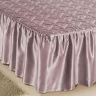 Colcha Casal Eliza Seda 5 Peças - Rosê