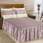 Colcha Casal Eliza Seda 5 Peças - Rosê