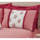 Colcha Casal King Lírio 05 Peças Com Almofada - Rosê