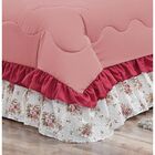 Colcha Casal King Lírio 05 Peças Com Almofada - Rosê