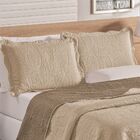 Colcha Casal Padrão Bouti Dupla Face 03 Peças - Cáqui - 100%