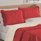 Colcha Casal Padrão Bouti Dupla Face 03 Peças - Vermelha - 10