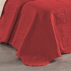 Colcha Casal Padrão Bouti Dupla Face 03 Peças - Vermelha - 10