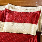 Colcha Casal Padrão Mayara Cetim Liso 05 Peças - Vermelha