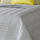 Colcha Chevrom Beauty Queen 6 Peças Cinza Casa Dona