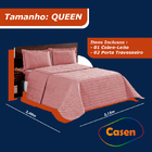 Colcha Clean Dupla Face 3pçs Casen Casal Queen Rosé