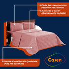 Colcha Clean Dupla Face 3pçs Casen Casal Queen Rosé