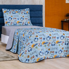 Colcha Cobre Leito Casa Show Solteiro 2 Peças - Game - 100% P