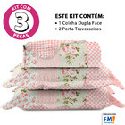 Colcha Cobre Leito Casal 3 Peças Dupla Face Estampada Camesa