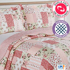 Colcha Cobre Leito King 3 Peças Dupla Face Estampada Camesa