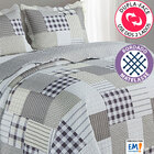 Colcha Cobre Leito Queen 3 Peças Dupla Face Estampada Emcompr