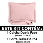 Colcha Cobre Leito Solteiro Kit 2 Peças Dupla Face Microfibra