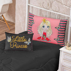 Colcha Cobre Leito Solteiro Menina Dupla Face 4 Peças Preto