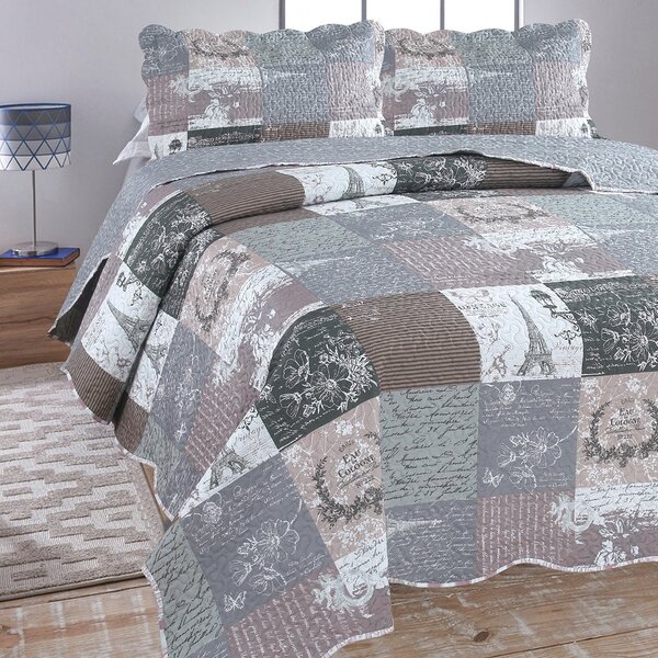 Colcha Cobre Leito Ultrassonic Dupla Face Estampada King 280x