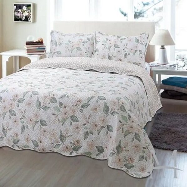 Colcha Cobre Leito Ultrassonic Dupla Face Estampada Solteiro