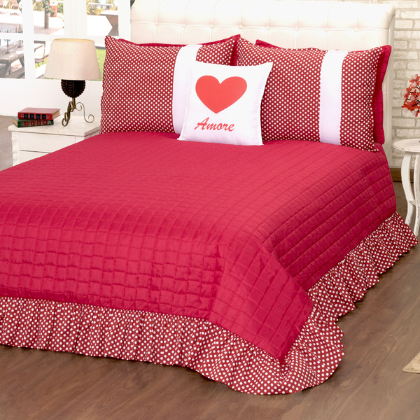 Colcha Cobreleito Amore Queen 04 Peças [f101]