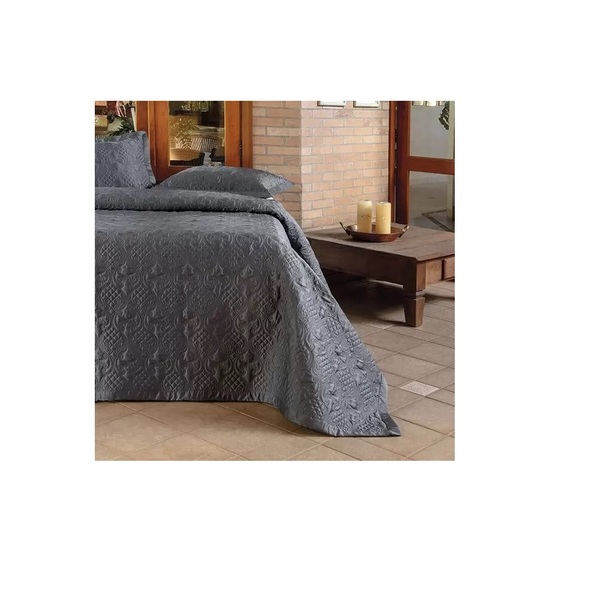 Colcha Cobreleito Casal Tacto Bello Grafitt Kacyumara