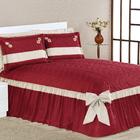 Colcha Daniela Casal C/ Laços 3 Peças Vermelho