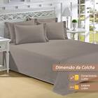Colcha de Piquet Lisa Avulsa para Cama de Casal Queen Marrom