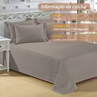 Colcha de Piquet Lisa Avulsa para Cama de Casal Queen Marrom