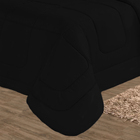 Colcha Dupla Face 5 Pçs De Verão Casal Queen Preto Cotex