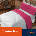 Colcha Dupla Face 6 Pçs Casal Queen Casen -  Lençol Incluso B