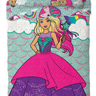 Colcha Dupla Face Solteiro Estampada Bouti Barbie Reinos Mági
