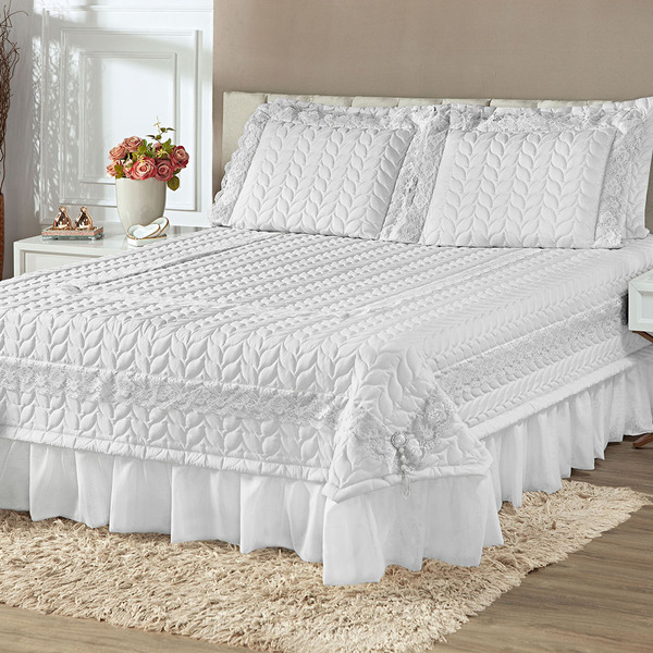 Colcha Esplendida Em Micropercal 200 Fios Queen 05 Peças - Br