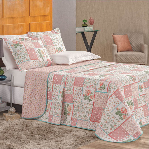 Colcha Essencial Casal Queen 3 Peças Dupla Face -  Lidian