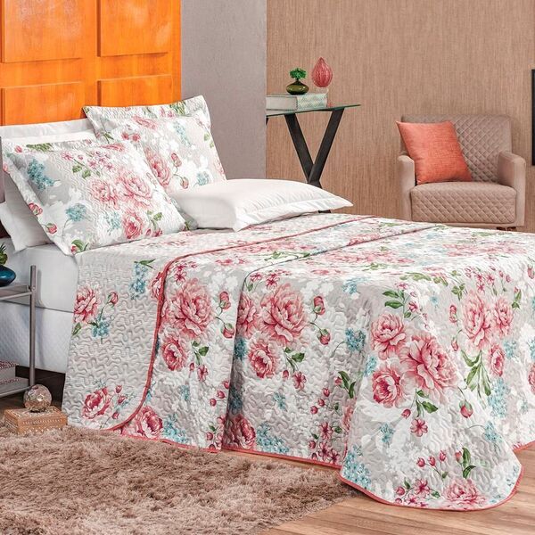 Colcha Estampada Dupla Face Bouti King 03 Peças - Fresi