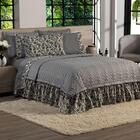 Colcha Firenze King 03pçs Percal 180 Fios Cinza