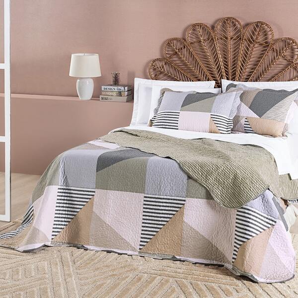 Colcha Flora Queen Dupla Face 3pç 100% Poliéster - Mateo