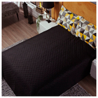 Colcha Geometrico 3 Pçs Queen Casen Estampado Casen Preto_tri